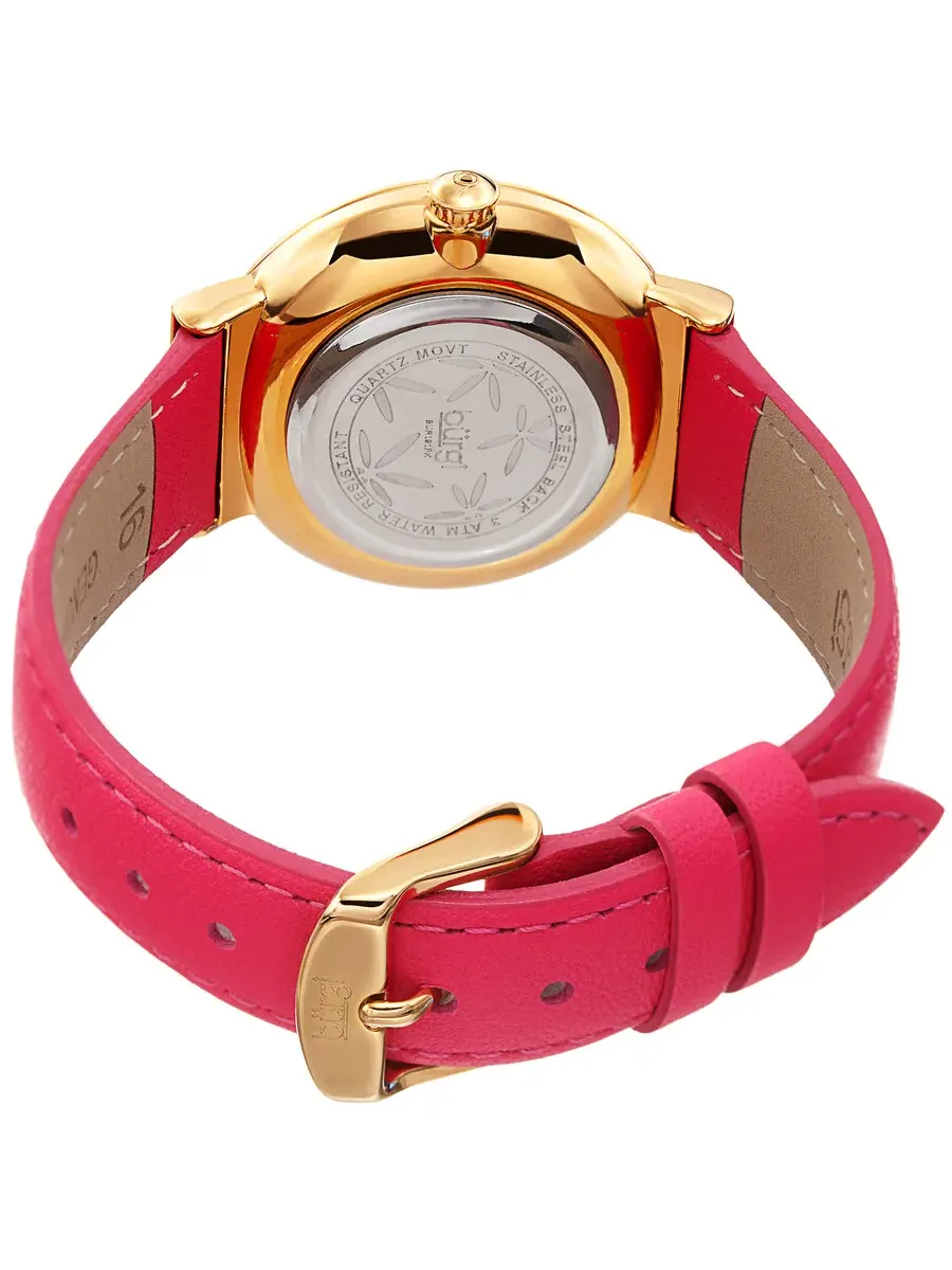 Женские часы Burgi Sparkling Flower Quartz с серебристым циферблатом BUR191PK — изображение 3 из 4, оттенок желтый золотистый