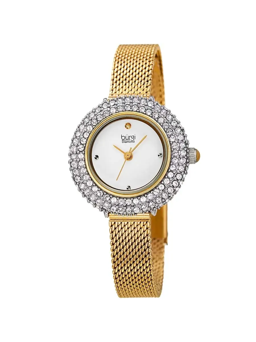 Женские часы Burgi Diamond Silver Dial BUR236YG