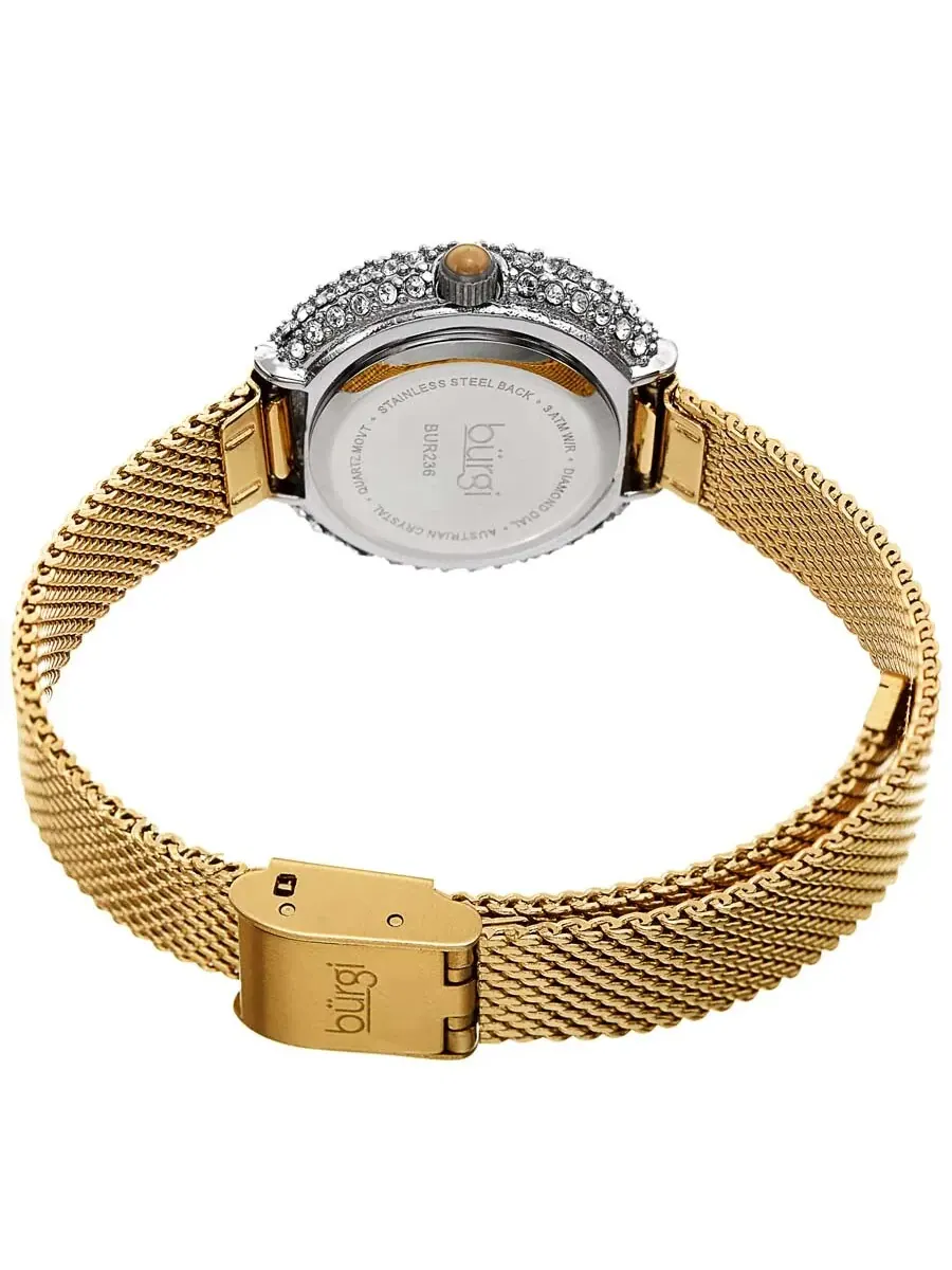 Женские часы Burgi Diamond Silver Dial BUR236YG — изображение 4 из 4, оттенок золотистый