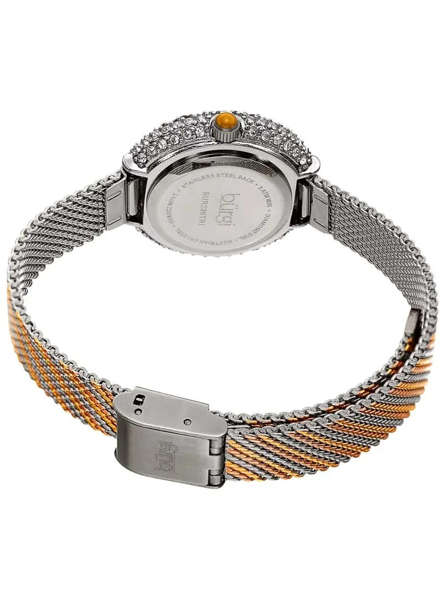 Женские часы Burgi Diamond Crystal BUR236TRI — изображение 4 из 4, оттенок золотистый