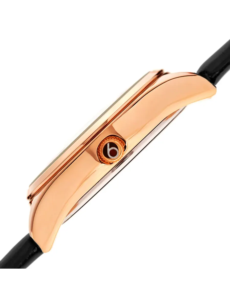 Женские часы Burgi Swirl Quartz с черным циферблатом и бриллиантом BUR201RGBK — изображение 3 из 4