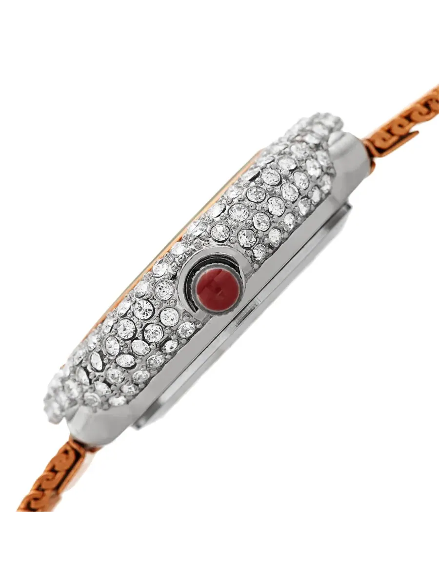 Женские часы Burgi Swirl Quartz с красным циферблатом и бриллиантом BUR259RGR — изображение 3 из 4