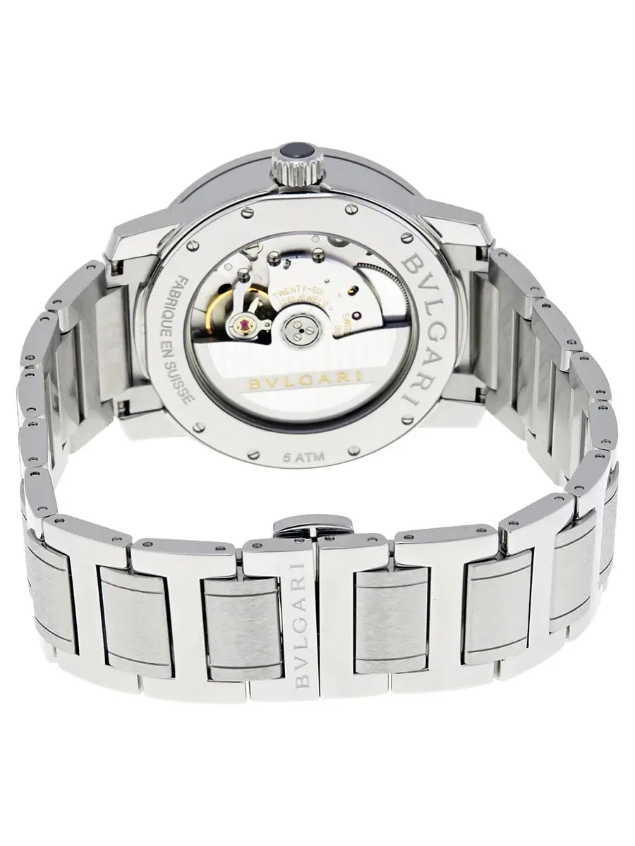 Мужские часы Bvlgari Bvlgari Automatic с серебристым опалиновым циферблатом 102110 — изображение 3 из 3