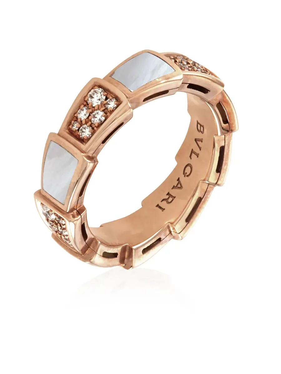 Кольцо Bvlgari Serpenti Viper из розового золота 18 карат — изображение 1 из 3, оттенок розовый золотистый