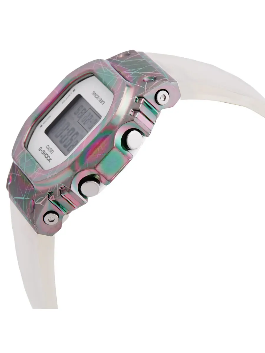 Женские кварцевые цифровые часы Casio G-Shock с будильником GM-S5640GEM-7DR — изображение 2 из 3, оттенок серебристый