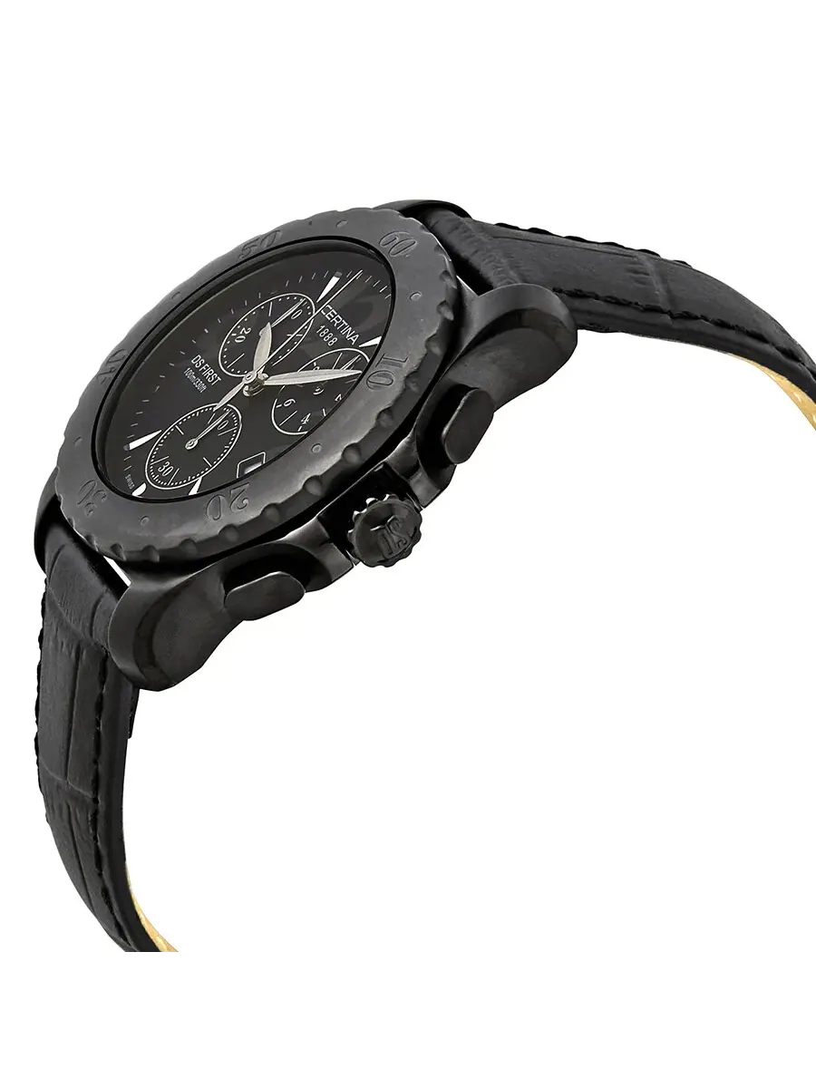 Женские часы Certina DS First Chronograph Quartz с черным циферблатом C538.7084.46.61 — изображение 2 из 3, оттенок черный