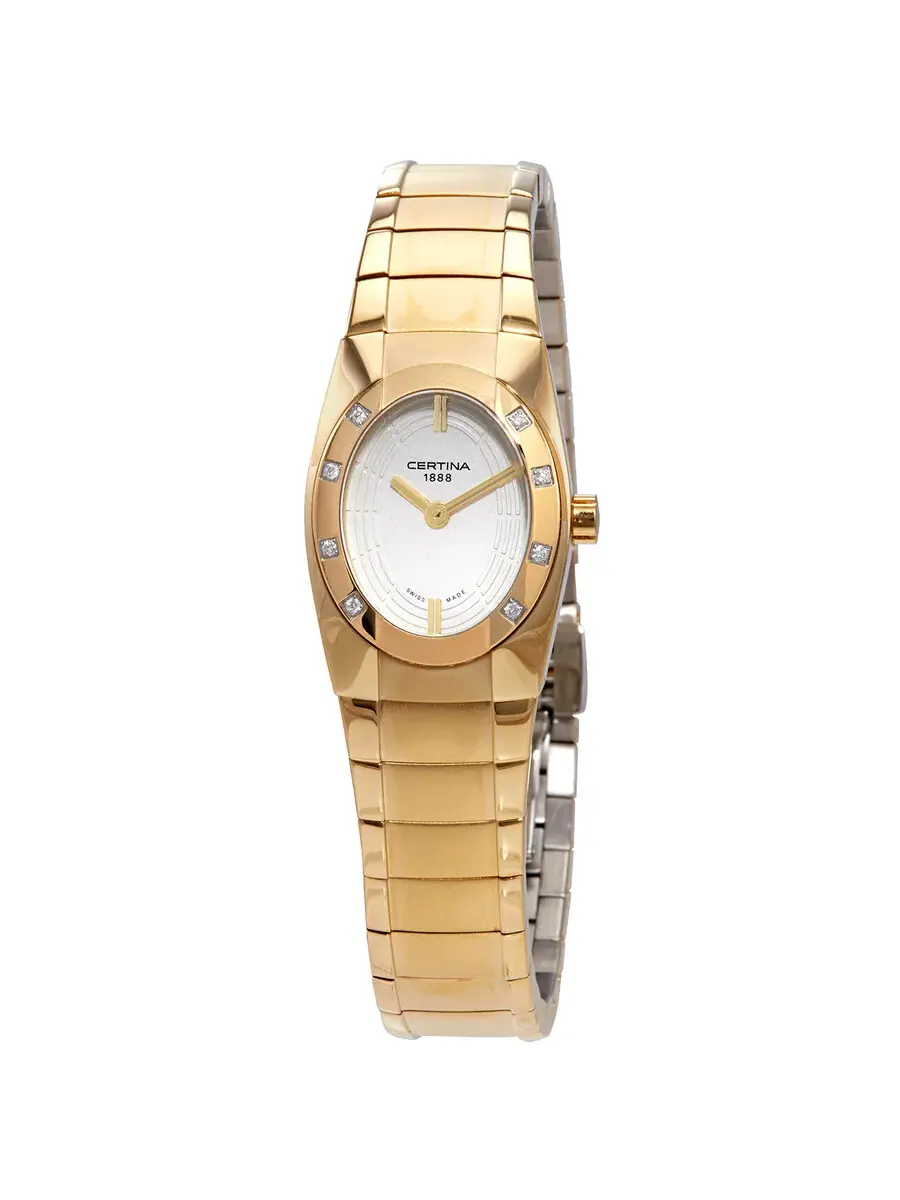 Часы Certina DS Spel Mini Lady Quartz с белым циферблатом C32271545111 — изображение 1 из 3, оттенок желтый золотистый
