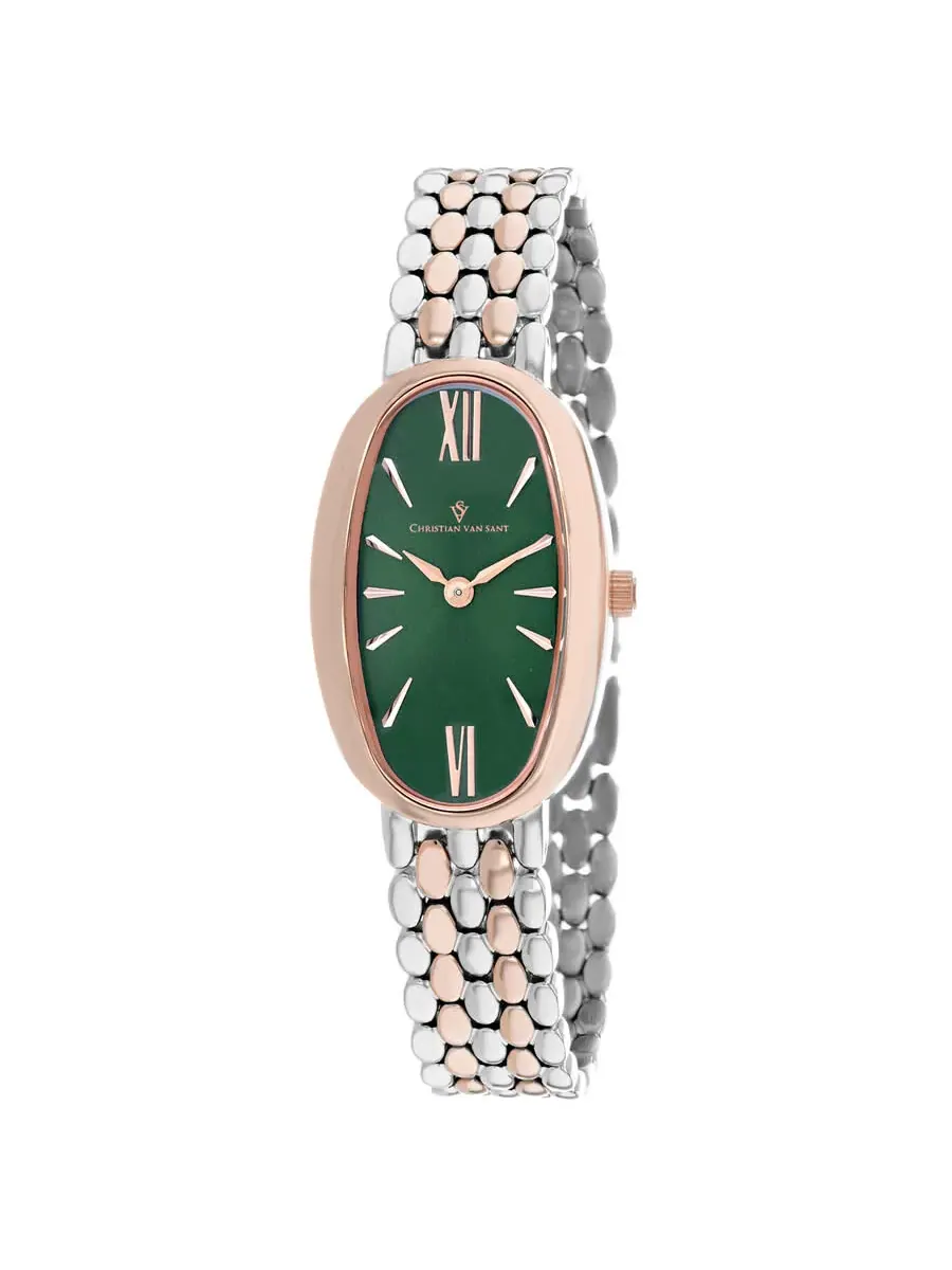 Женские часы Christian Van Sant Lucia Green Dial CV1817 — изображение 1 из 1, оттенок розовый золотистый