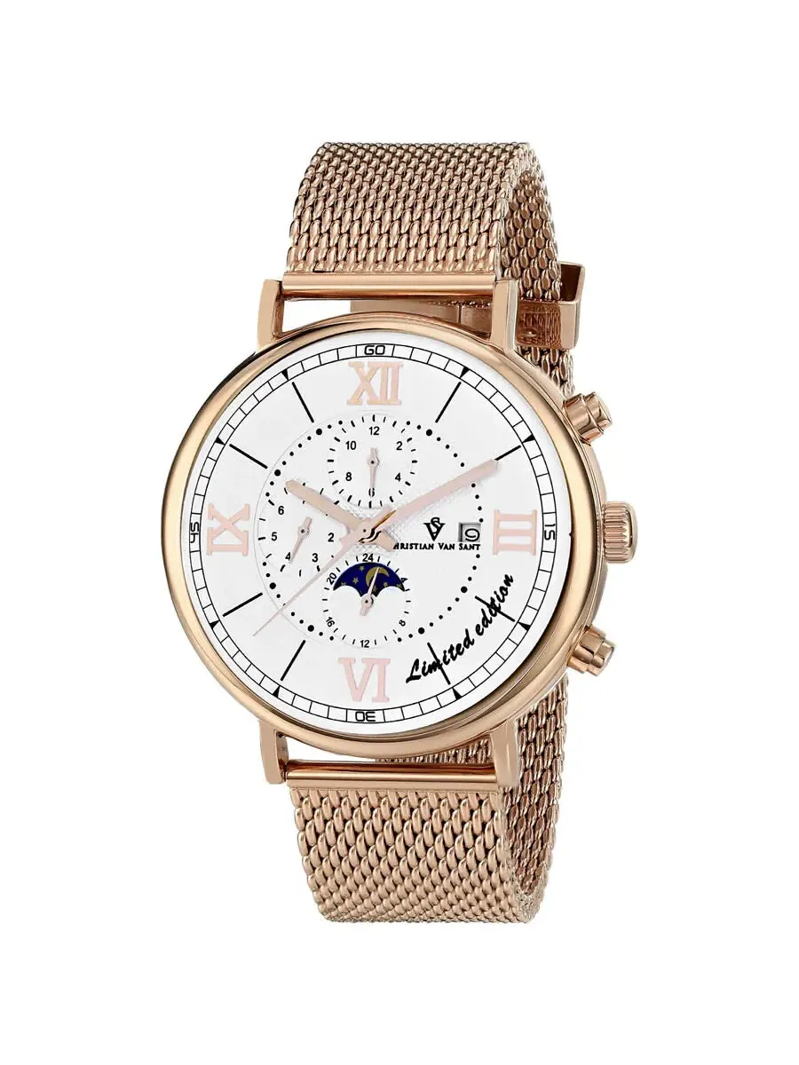 Мужские часы Christian Van Sant Somptueuse LTD Chronograph Automatic с белым циферблатом CV1153 — изображение 1 из 1