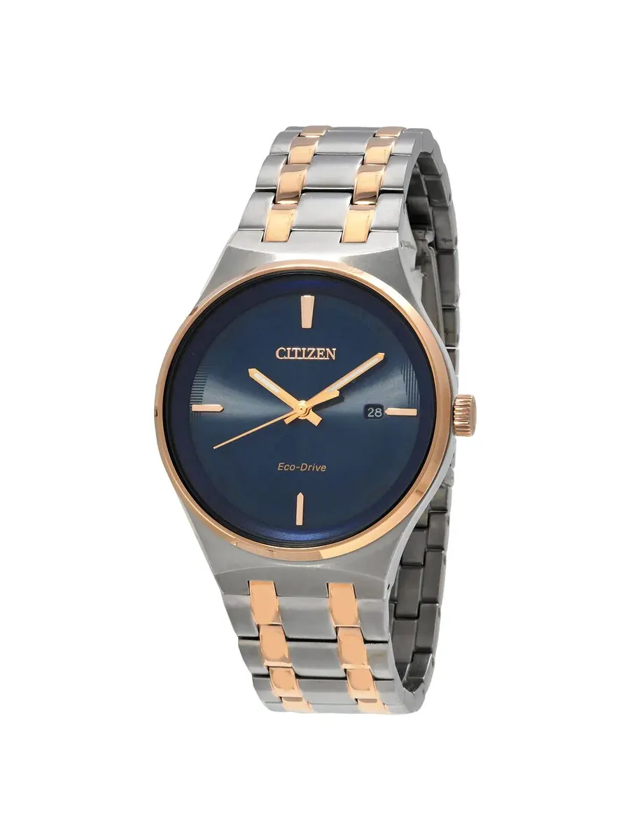 Мужские часы Citizen Eco-Drive с синим циферблатом BM7656-51L — изображение 1 из 3, оттенок розовый золотистый