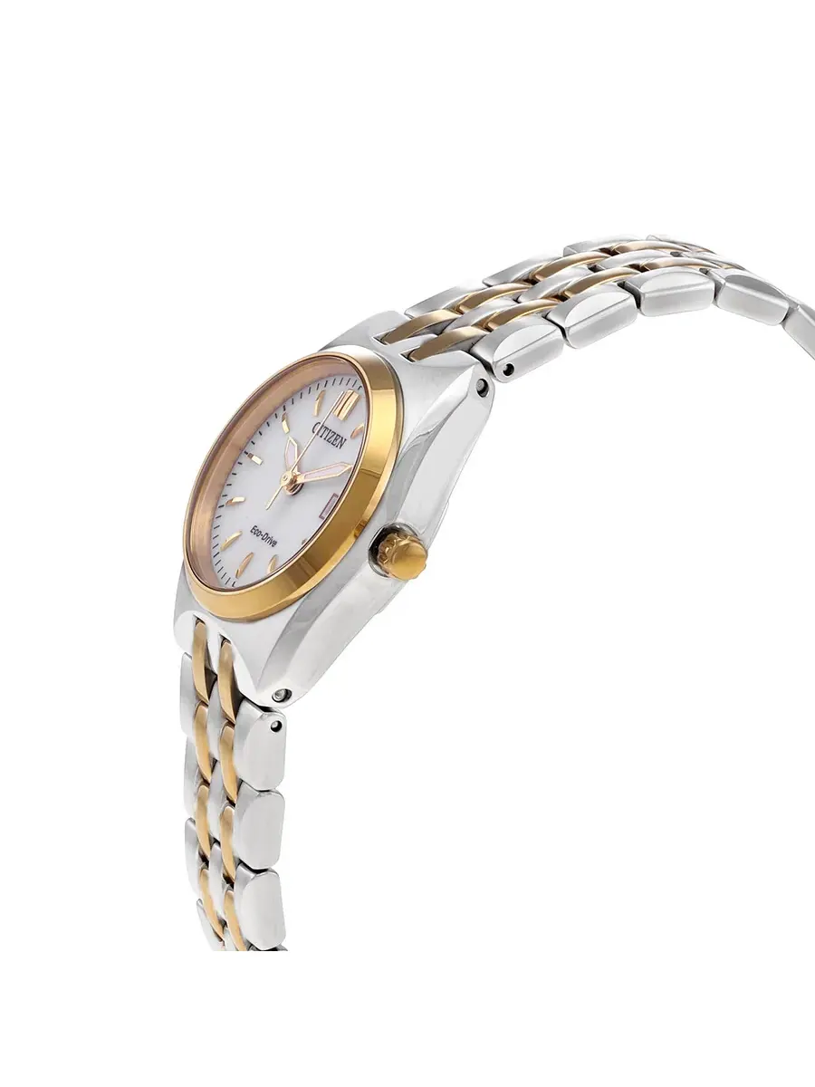 Женские часы Citizen Eco-Drive Corso с серебристым циферблатом EW2299-50A — изображение 2 из 3, оттенок золотистый