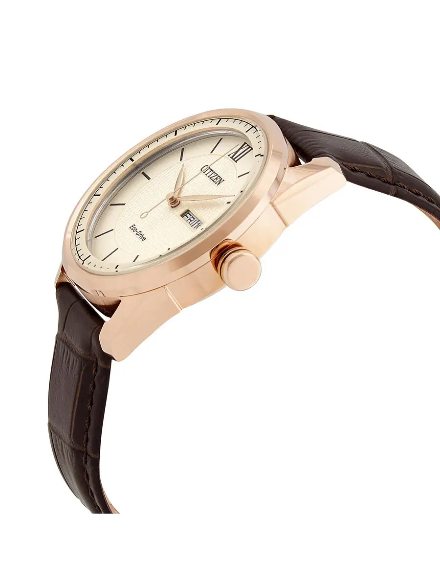 Мужские часы Citizen Eco-Drive Classic с кремовым циферблатом AW0082-01A — изображение 2 из 3, оттенок розовый золотистый