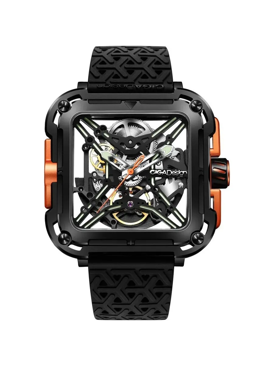 Мужские часы Ciga Design X Series Gorilla Automatic X011-BLOG-W25BK — изображение 1 из 4, оттенок черный оранжевый