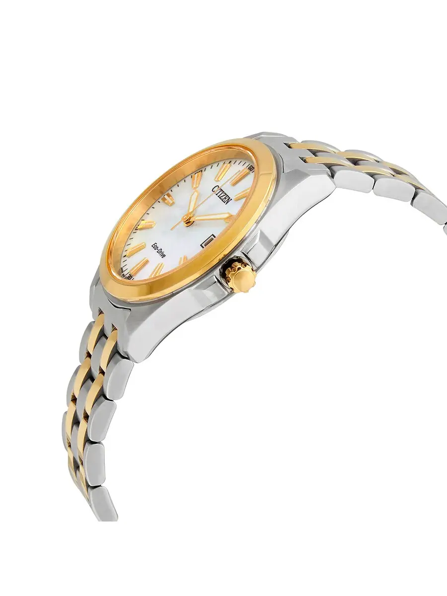 Женские часы Citizen Eco-Drive с перламутровым циферблатом и двухцветным корпусом EO1224-54D — изображение 2 из 3