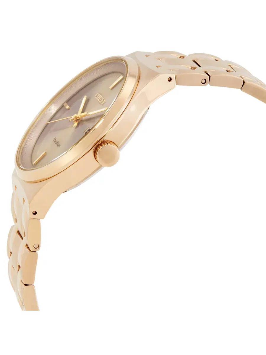 Мужские часы Citizen Eco-Drive с розовым золотым циферблатом BM7653-50Q — изображение 2 из 3, оттенок розовый золотистый