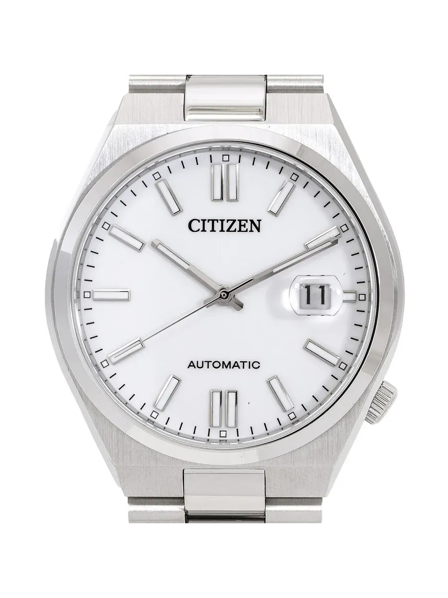 Мужские автоматические часы Citizen Tsuyosa с белым циферблатом и корпусом из нержавеющей стали — изображение 4 из 4