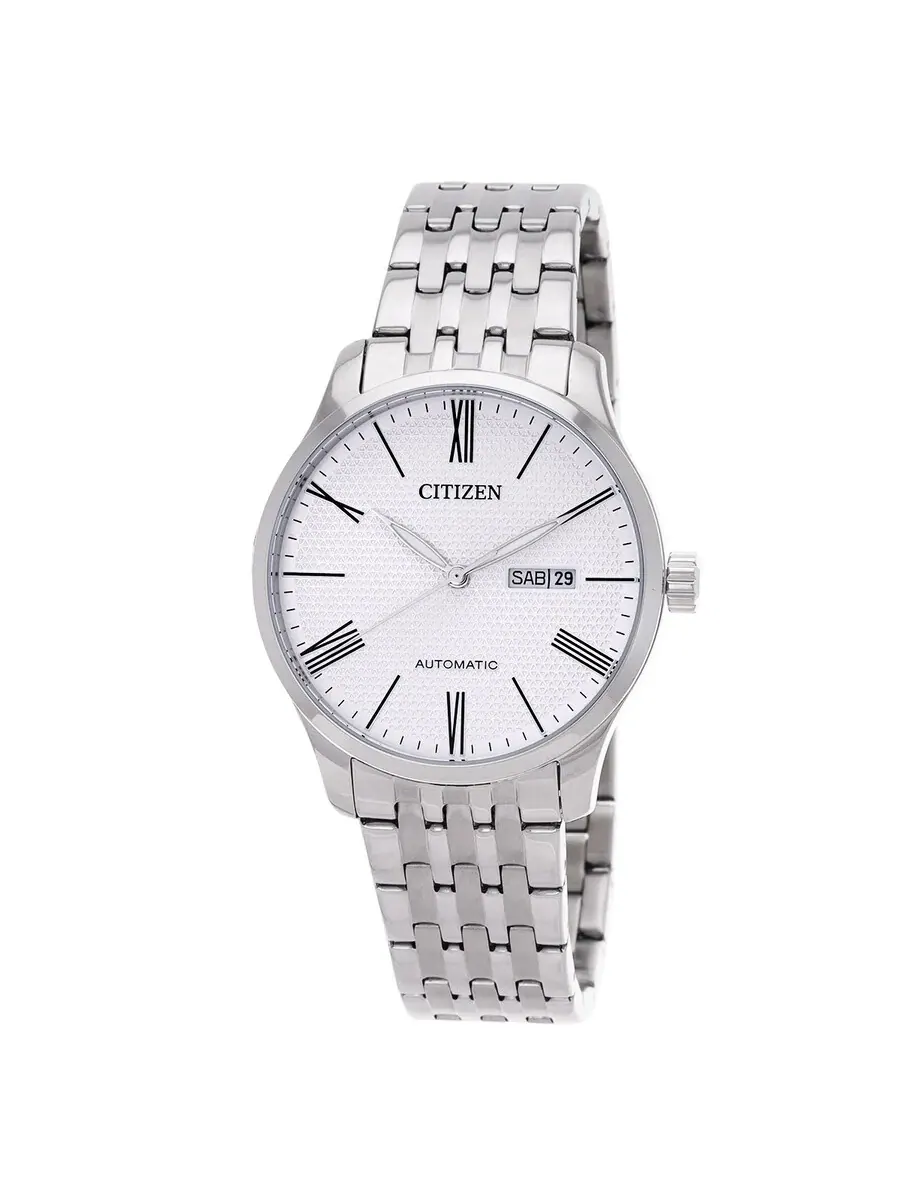 Часы Citizen Automatic с белым циферблатом NH8350-59A — изображение 1 из 3, оттенок серебристый