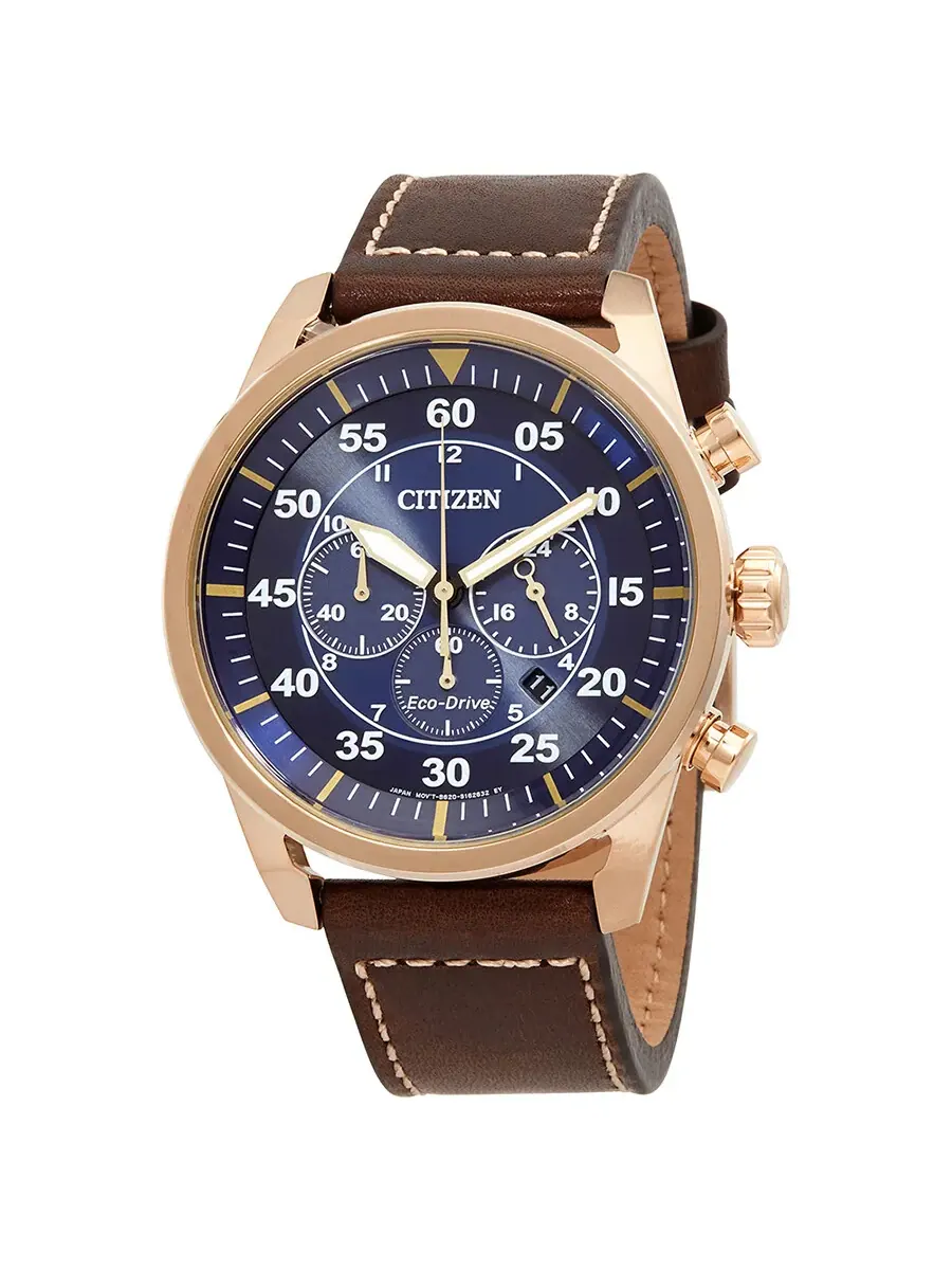 Мужские часы Citizen Avion Chronograph Eco-Drive с синим циферблатом CA4213-18L — изображение 1 из 3
