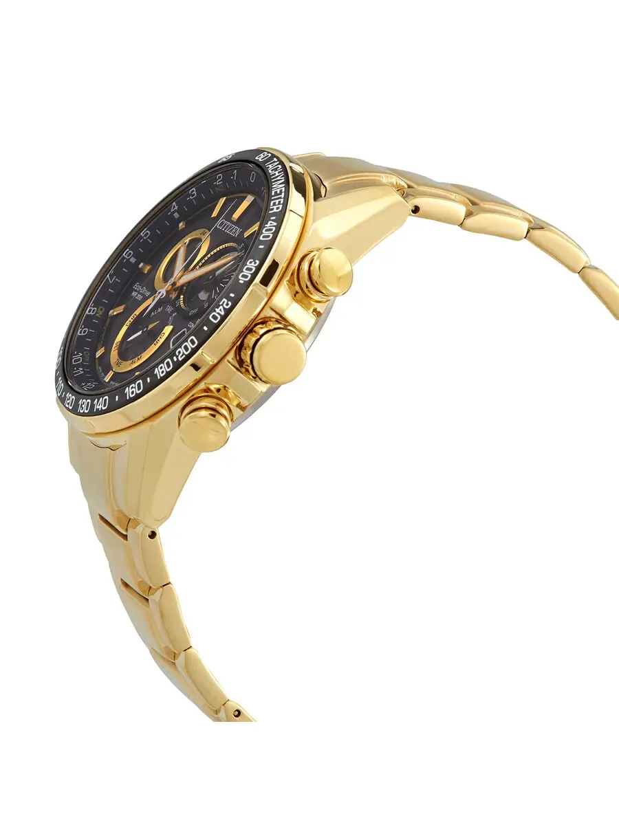 Мужские часы Citizen PCAT Chronograph с черным циферблатом CB5912-50E — изображение 2 из 3, оттенок золотистый