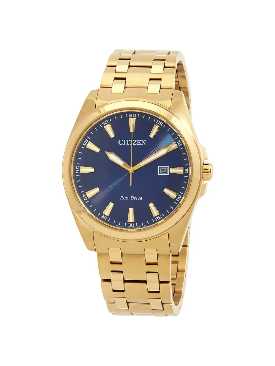 Мужские часы Citizen Peyten Eco-Drive с синим циферблатом BM7532-54L — изображение 1 из 3, оттенок золотистый