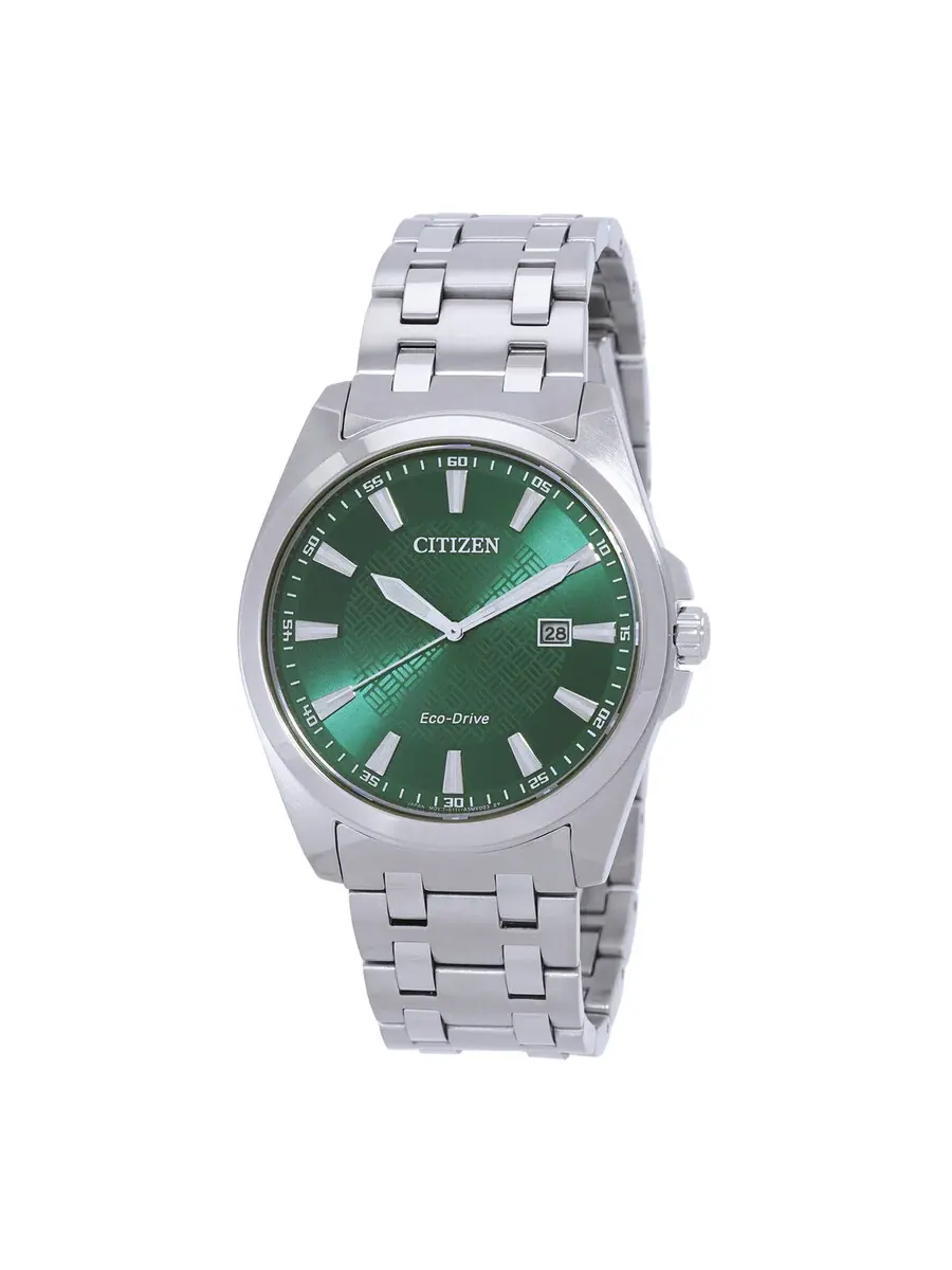 Мужские часы Citizen Peyten Eco-Drive с зеленым циферблатом BM7530-50X — изображение 1 из 3, оттенок серебристый