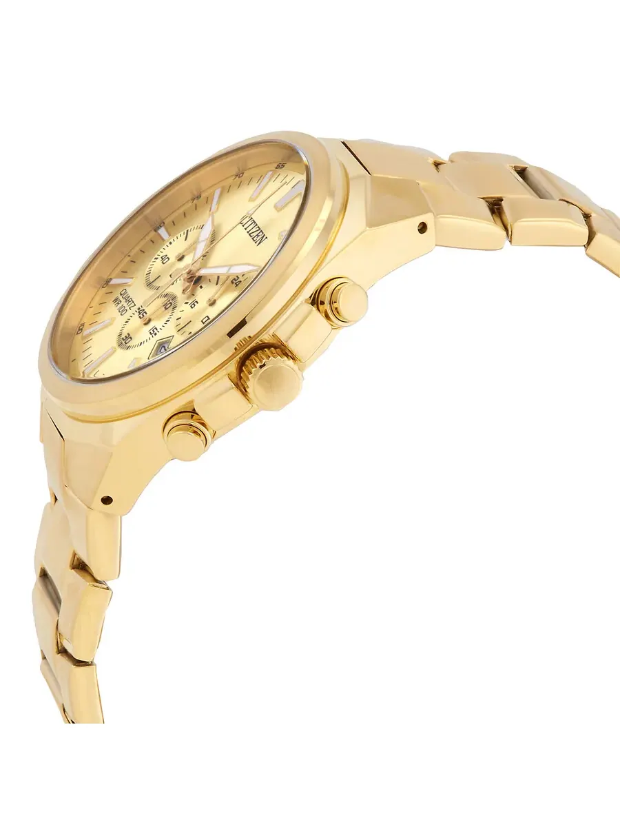 Мужские часы Citizen Chronograph Quartz с золотым циферблатом AN8172-53P — изображение 2 из 3, оттенок золотистый