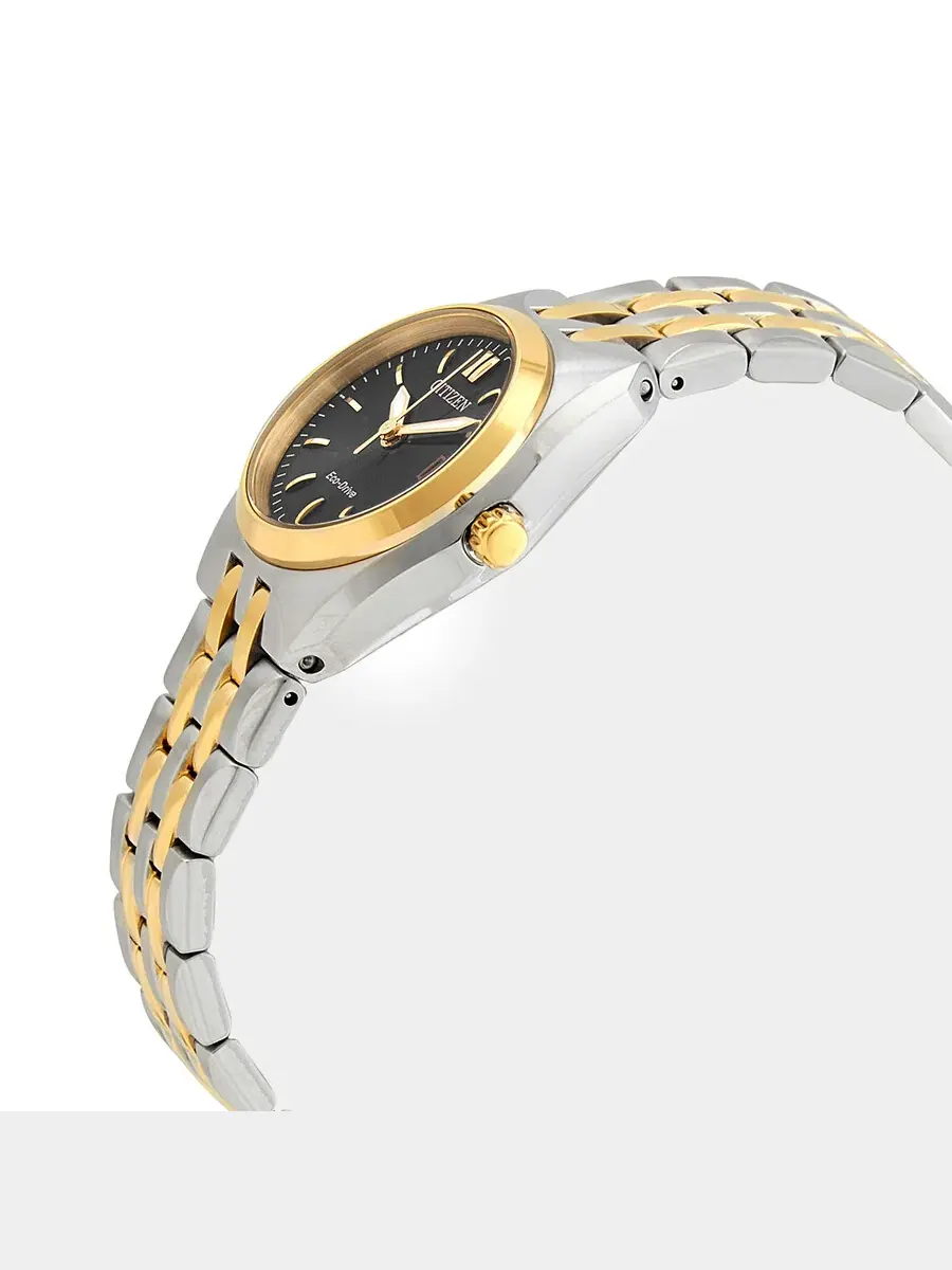 Женские часы Citizen Corso с черным циферблатом EW2299-50E — изображение 2 из 3, оттенок золотистый