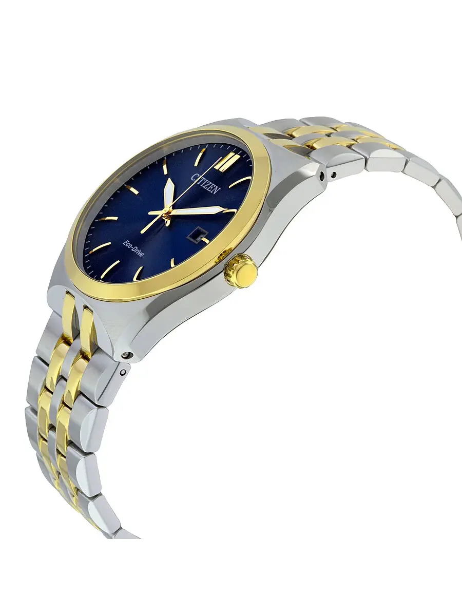 Мужские часы Citizen Corso Eco-Drive с синим циферблатом и двухцветным корпусом BM7334-58L — изображение 2 из 3