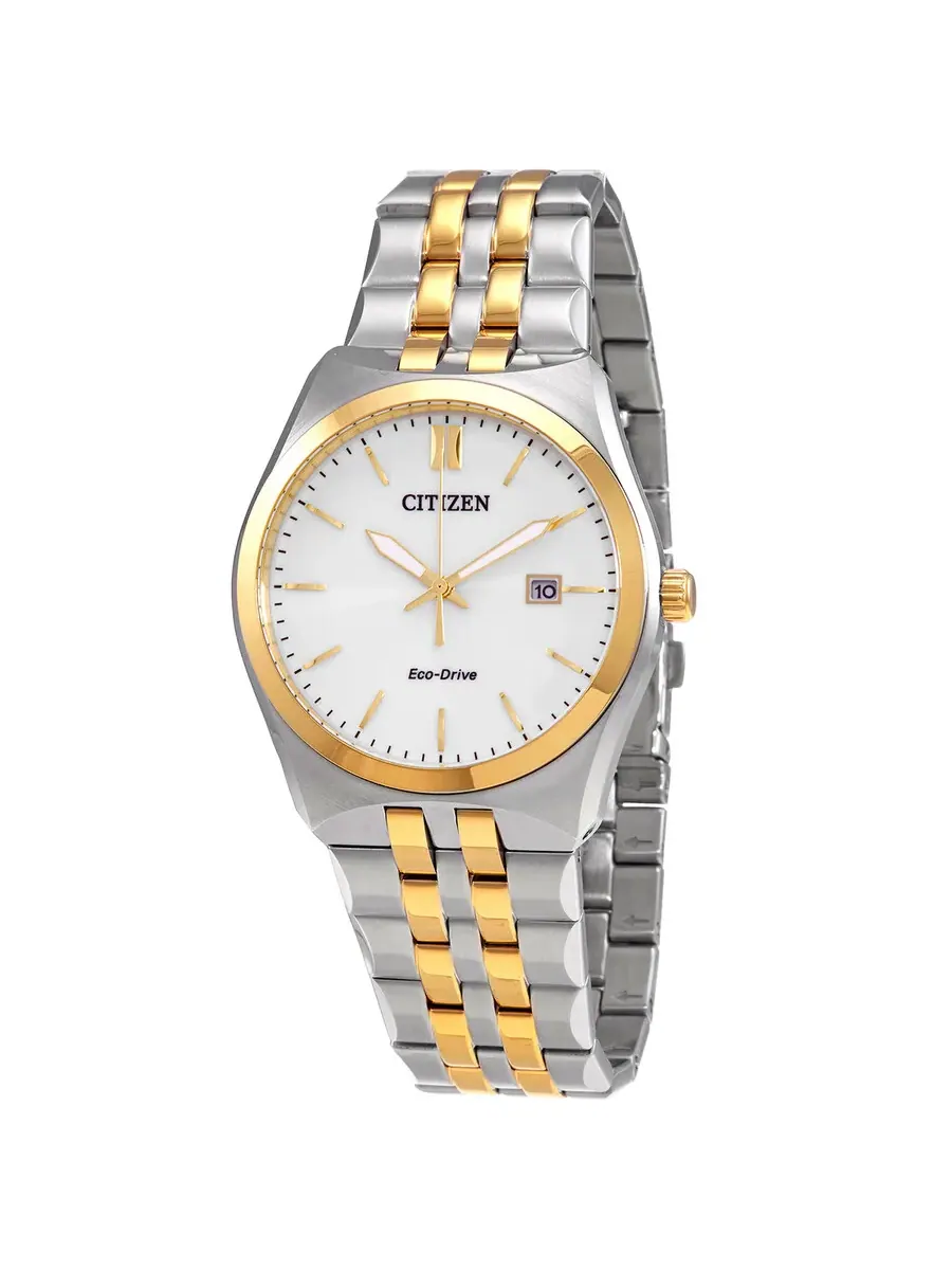 Мужские часы Citizen Corso White Dial с двухцветным корпусом BM7334-58B — изображение 1 из 3, оттенок золотистый