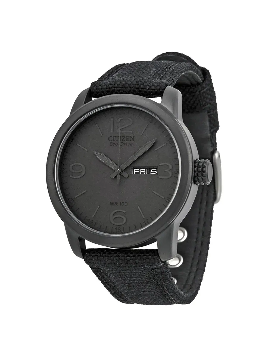 Мужские часы Citizen Eco-Drive с черным циферблатом BM8475-00F