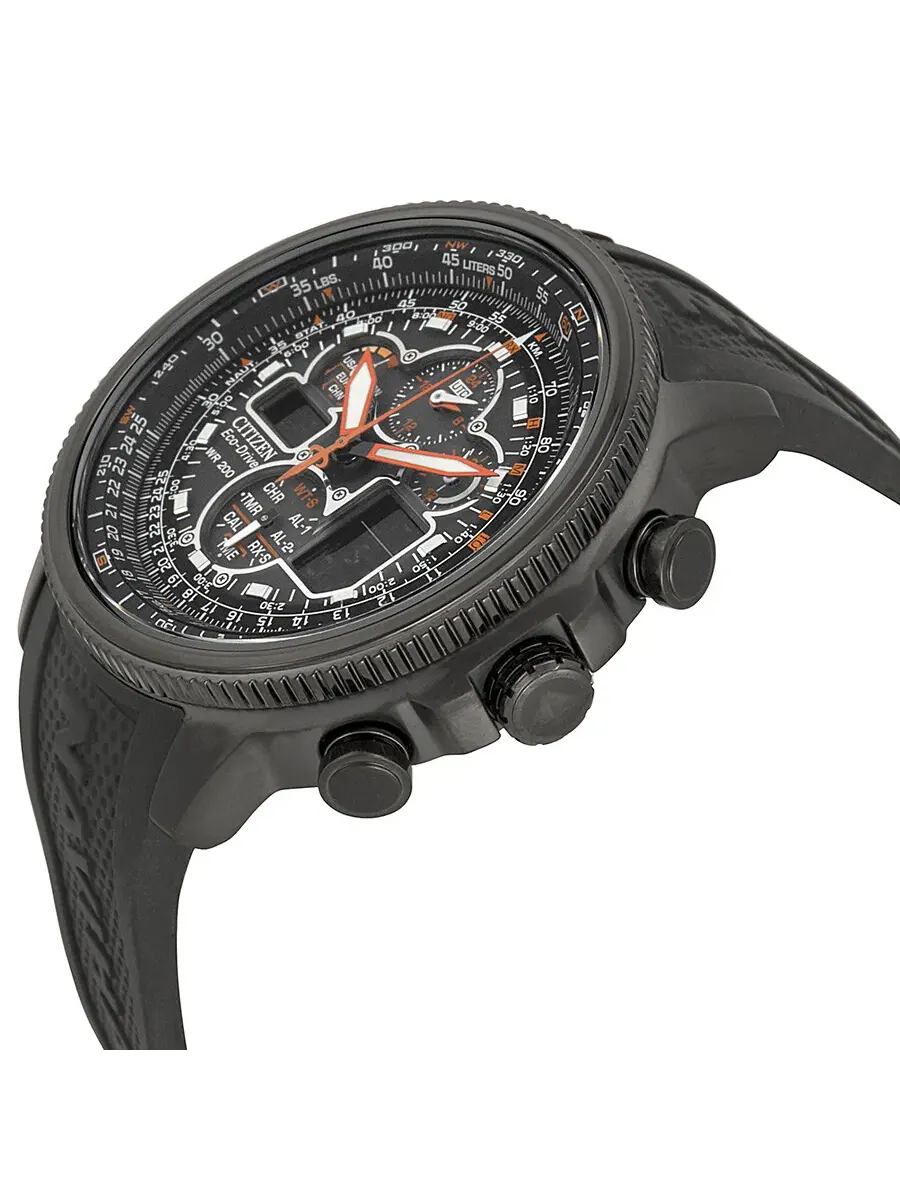 Мужские часы Citizen Promaster Navihawk A-T Eco Drive с черным циферблатом JY8035-04E — изображение 2 из 3, оттенок черный