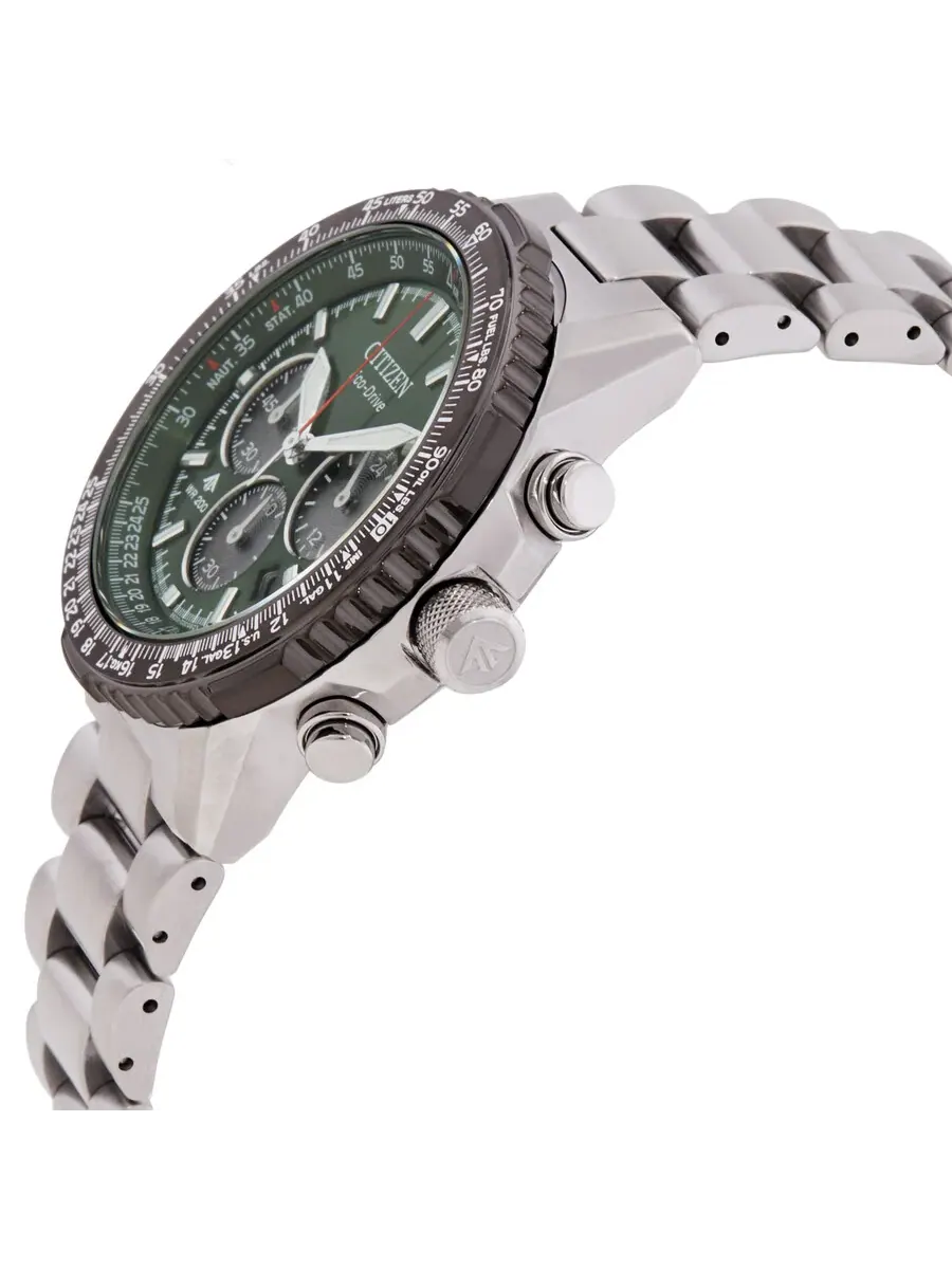 Мужские часы Citizen Promaster Navihawk Chronograph с хаки-зеленым циферблатом CA4664-60W — изображение 2 из 3