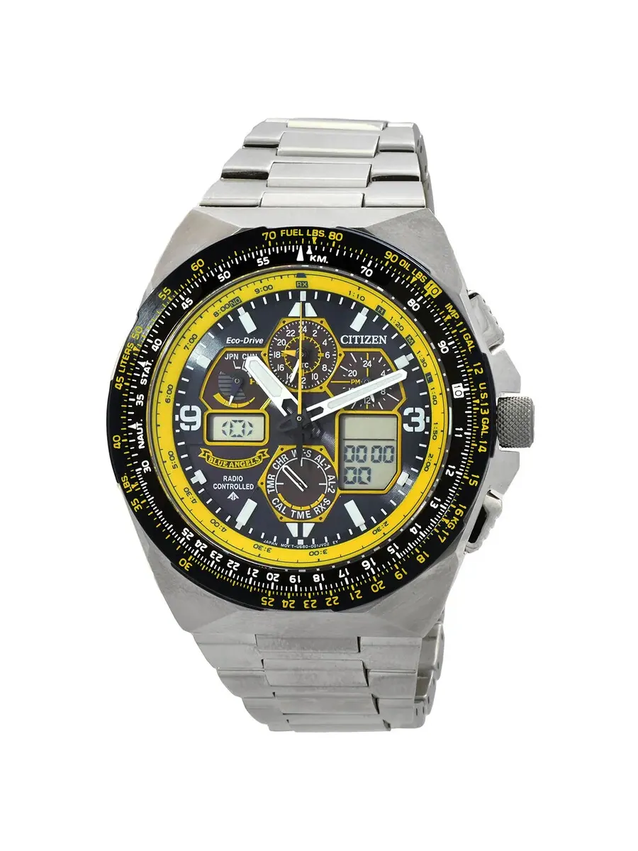Мужские часы Citizen Promaster Skyhawk A-T Chronograph GMT Eco-Drive с синим циферблатом JY8125-54L — изображение 1 из 3