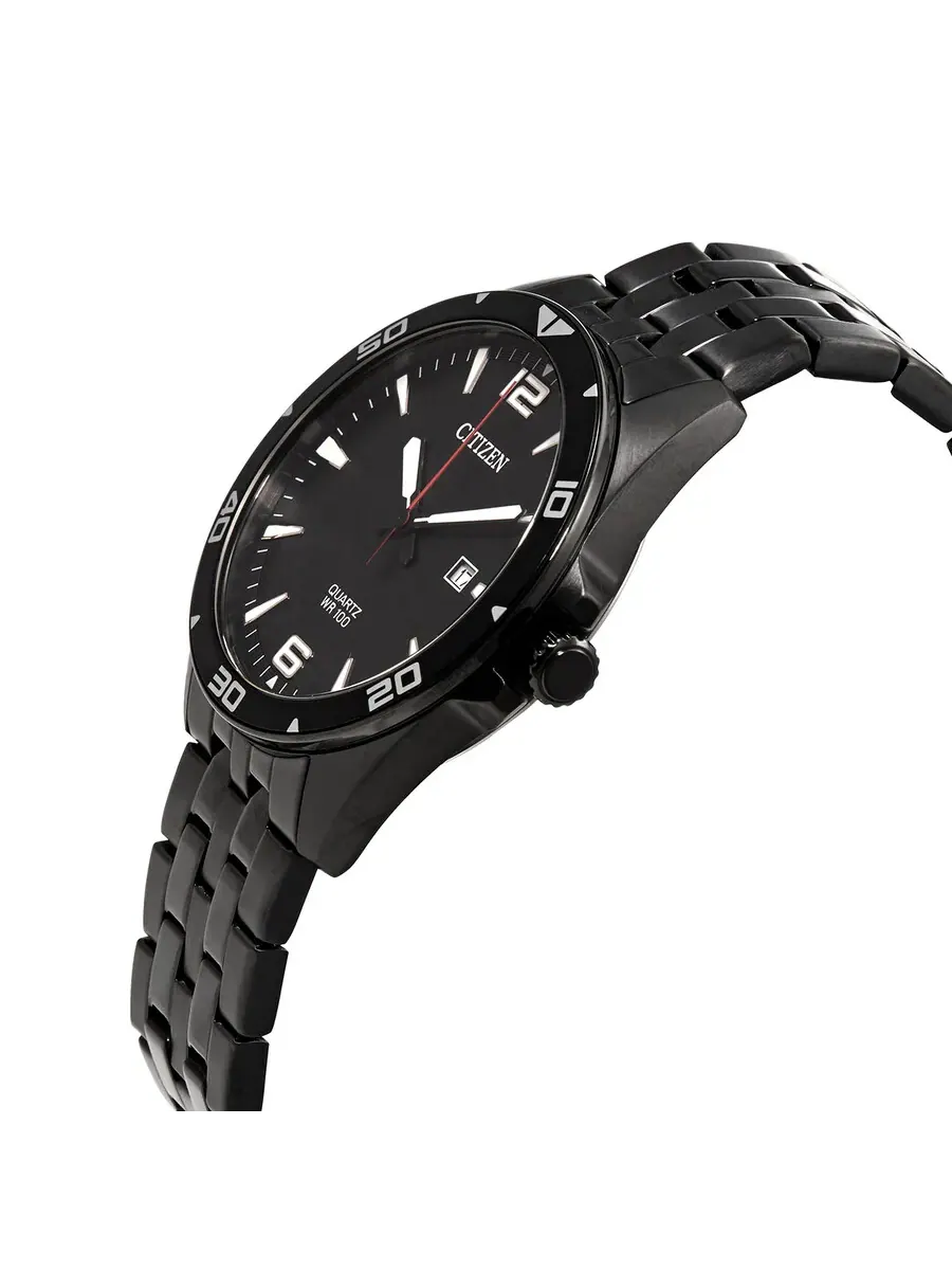 Мужские кварцевые часы Citizen BI5055-51E с черным циферблатом и черным покрытием — изображение 2 из 3, оттенок черный