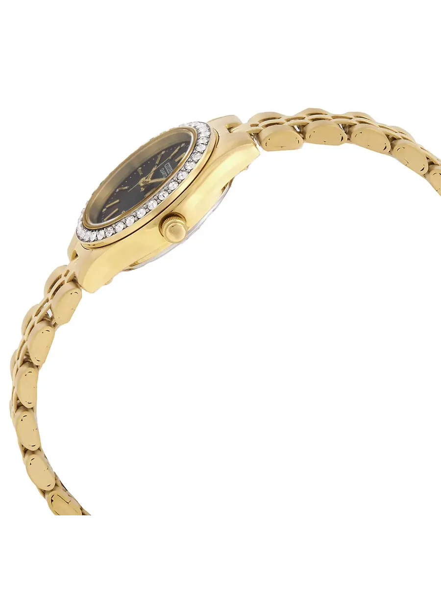 Женские часы Citizen Quartz с черным циферблатом EQ0532-55E — изображение 2 из 3, оттенок золотистый