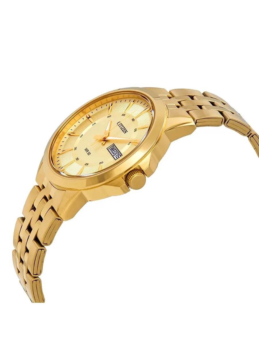 Мужские часы Citizen Quartz с шампаневым циферблатом BF2013-56P — изображение 2 из 3, оттенок желтый золотистый