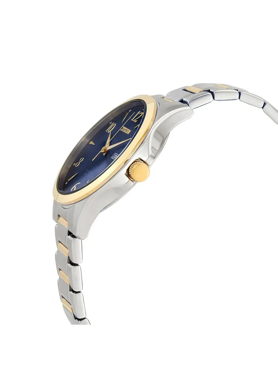 Мужские часы Citizen Quartz с синим циферблатом Midnight Blue BF2005-54L — изображение 2 из 3, оттенок золотистый