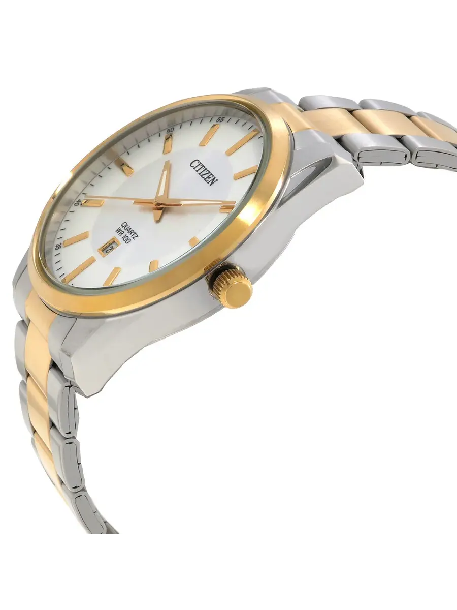 Мужские часы Citizen Quartz с серебристым циферблатом и двухцветным корпусом BI1036-57A — изображение 2 из 3