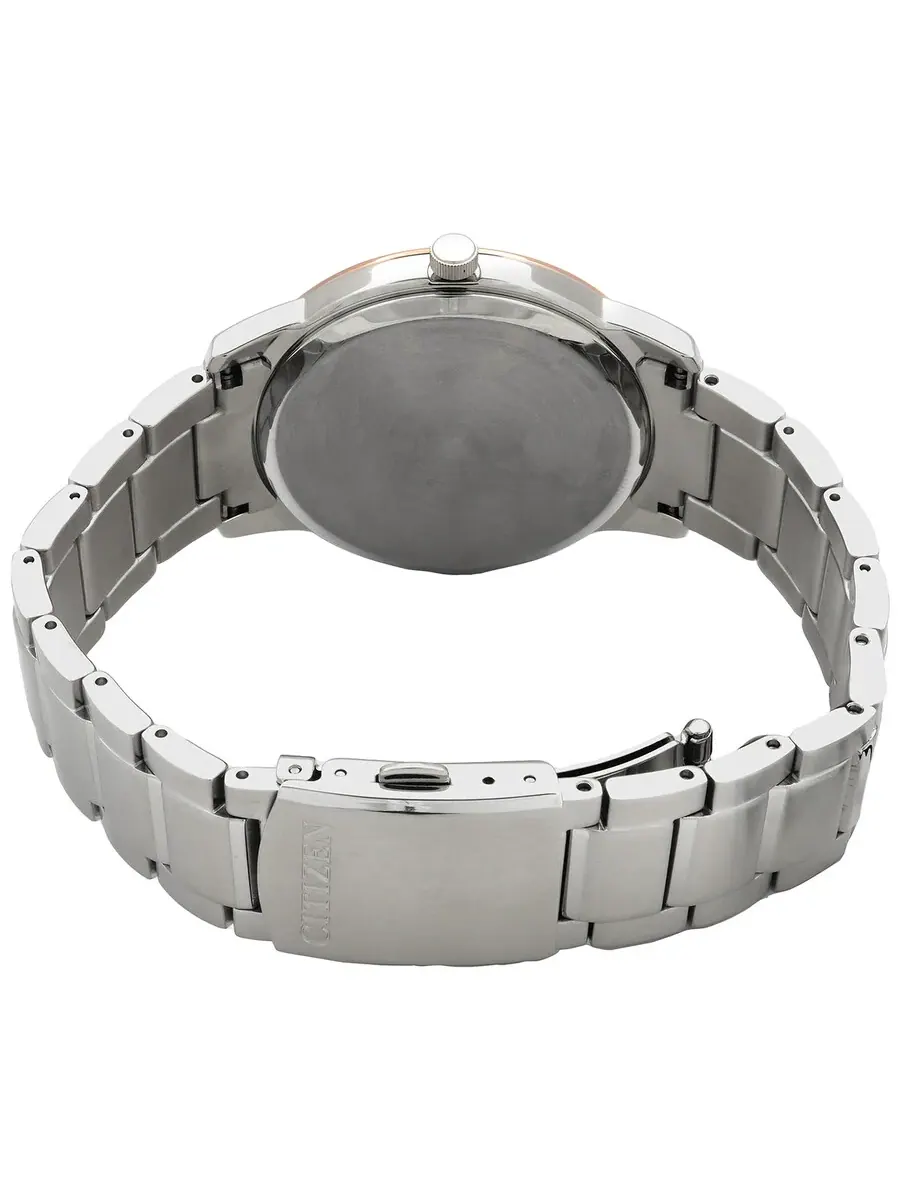 Мужские классические часы Citizen Silver Dial Eco-Drive BM6979-74A — изображение 3 из 3, оттенок розовый золотистый
