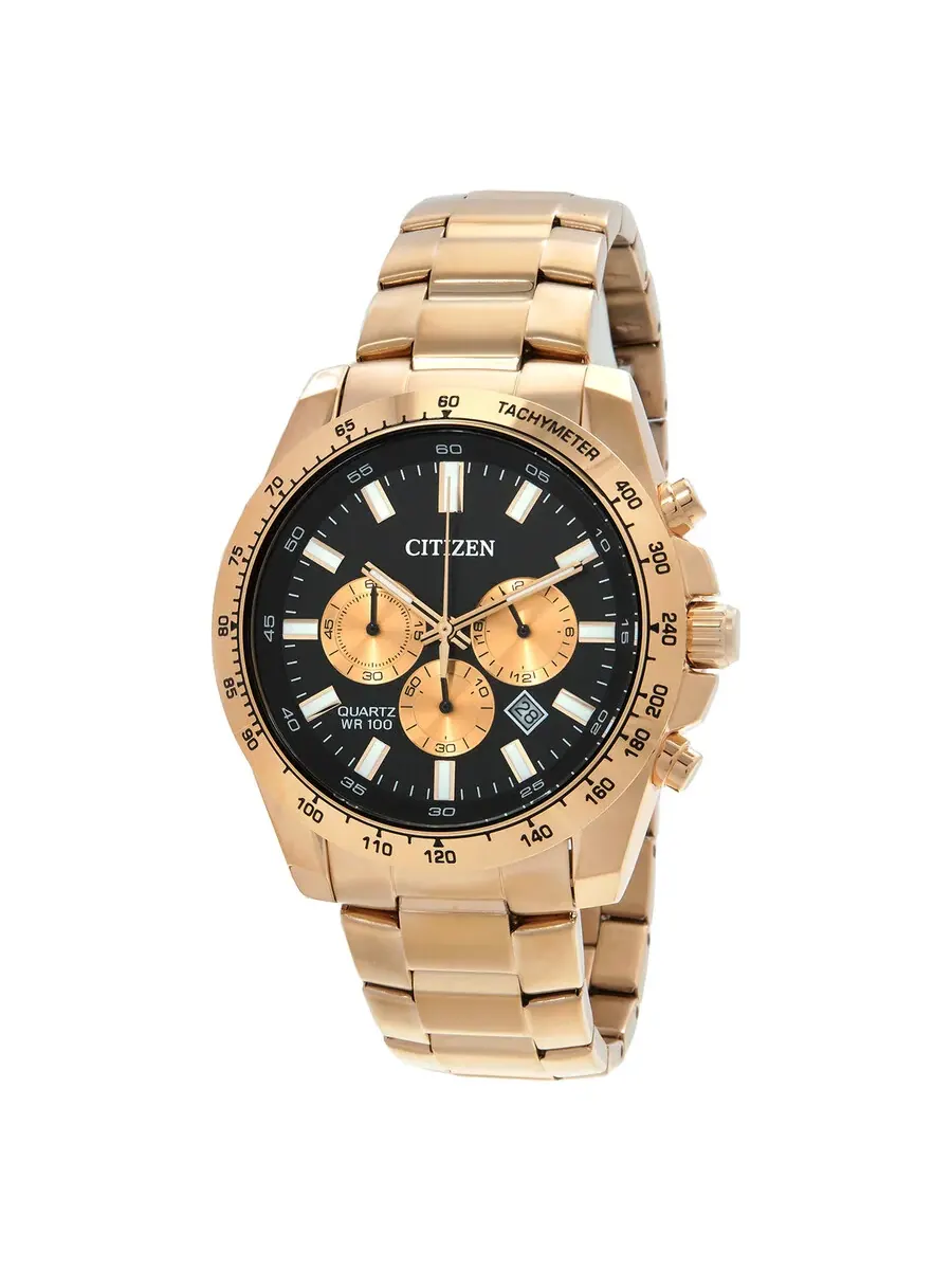 Мужские часы Citizen Sports Chronograph Quartz с черным циферблатом AN8233-51E — изображение 1 из 3
