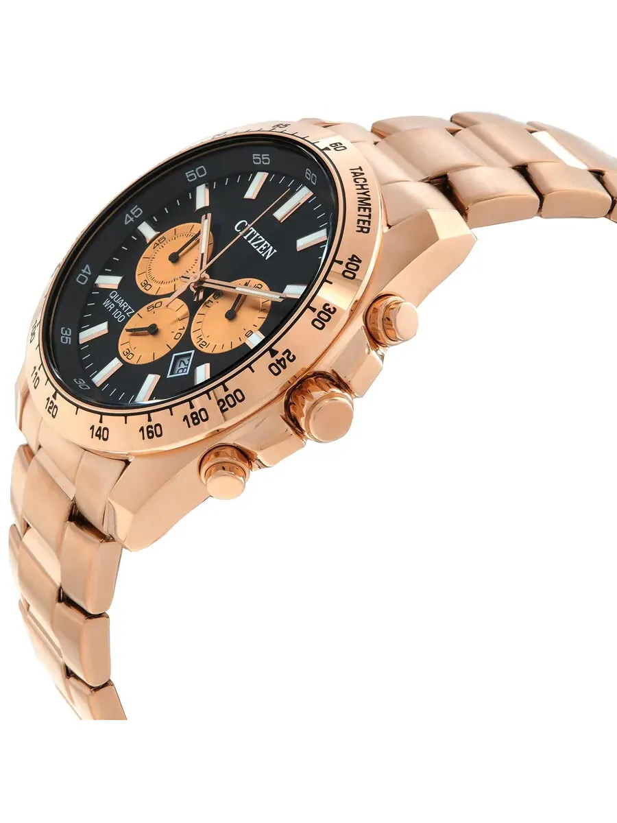 Мужские часы Citizen Sports Chronograph Quartz с черным циферблатом AN8233-51E — изображение 2 из 3