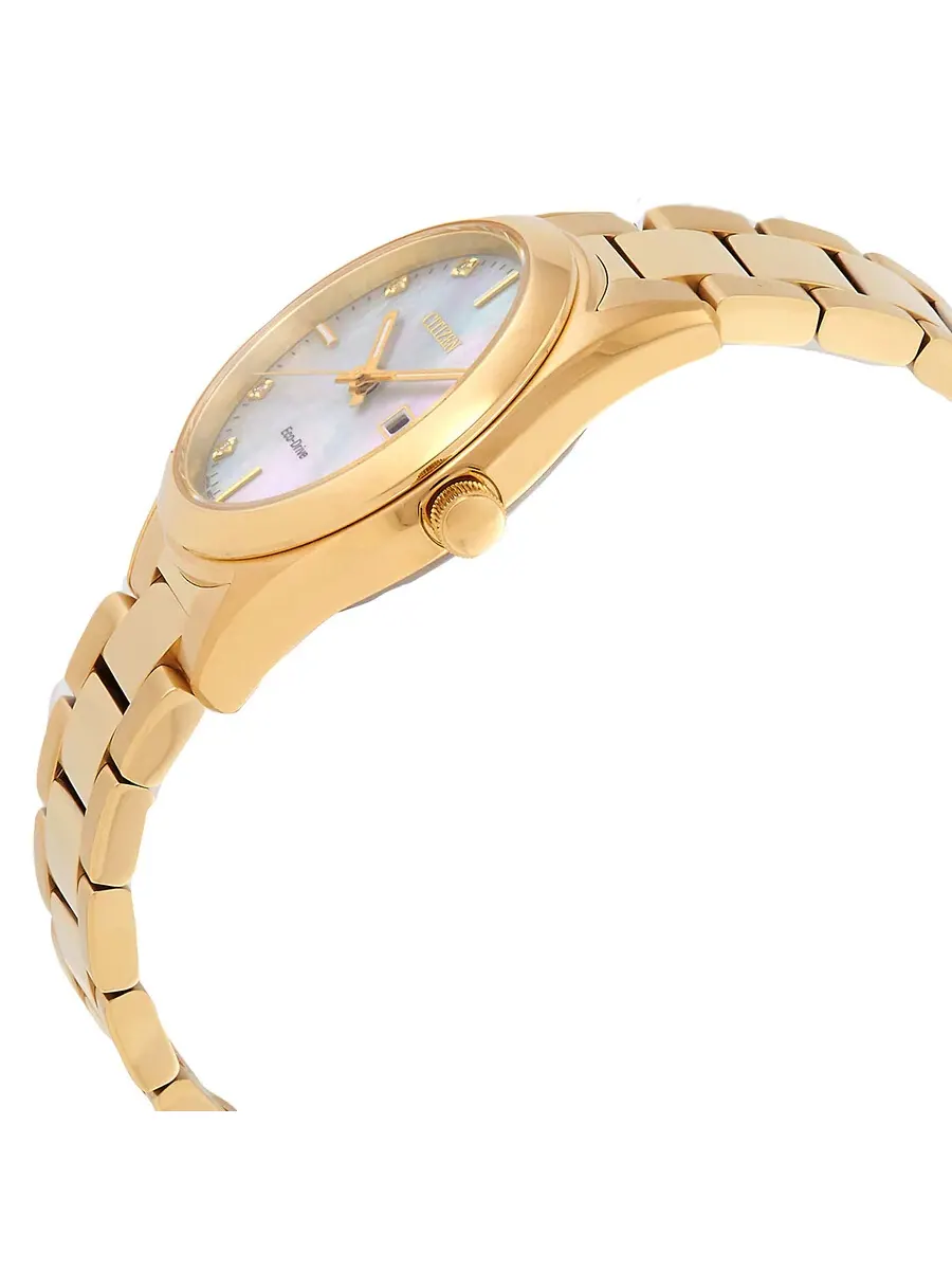 Женские часы Citizen Sport Luxury Eco-Drive с белым перламутровым циферблатом EW2702-59D — изображение 2 из 3