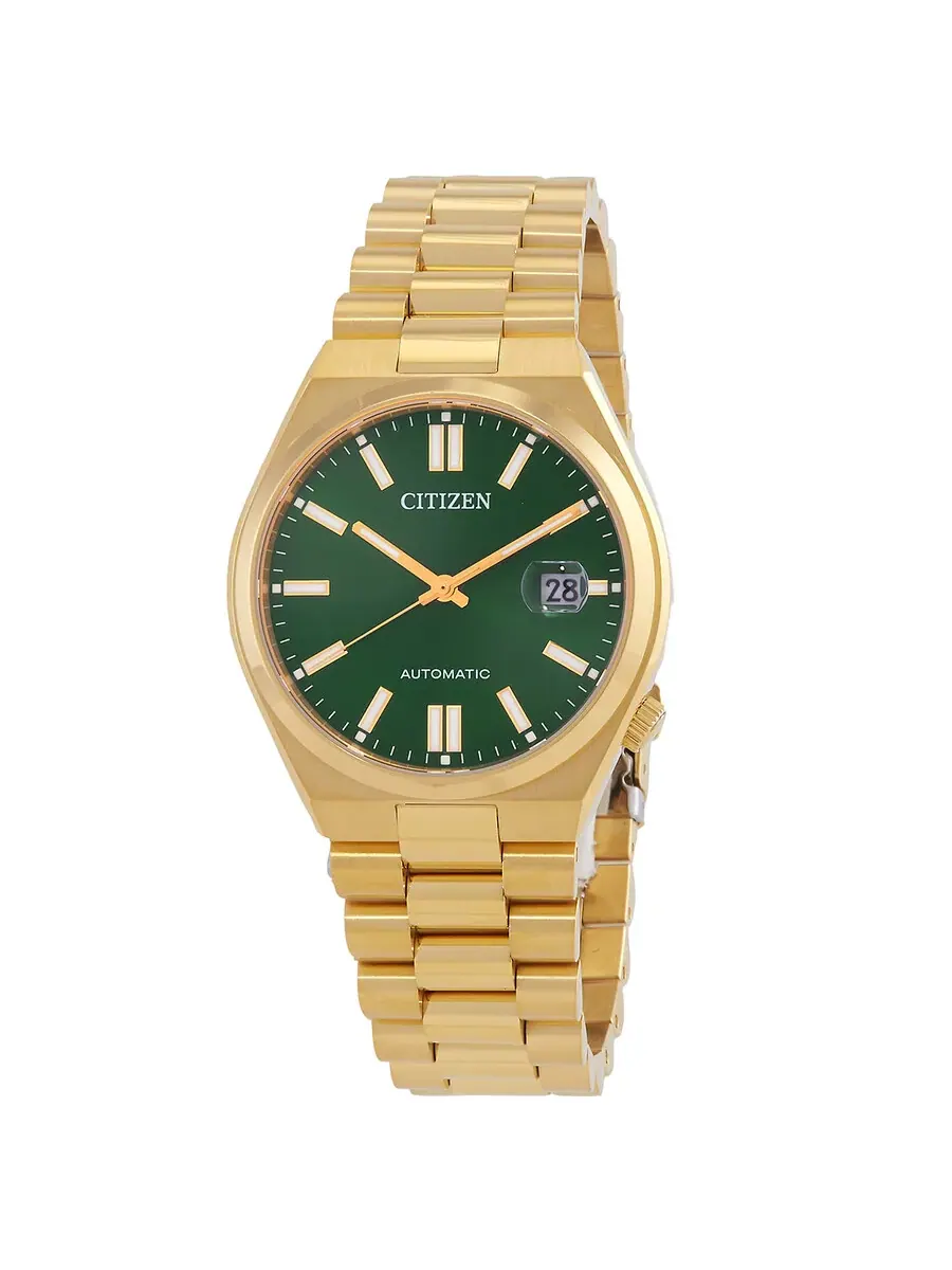 Часы Citizen Tsuyosa Automatic с зеленым солнечным циферблатом NJ0152-51X — изображение 1 из 3, оттенок золотистый