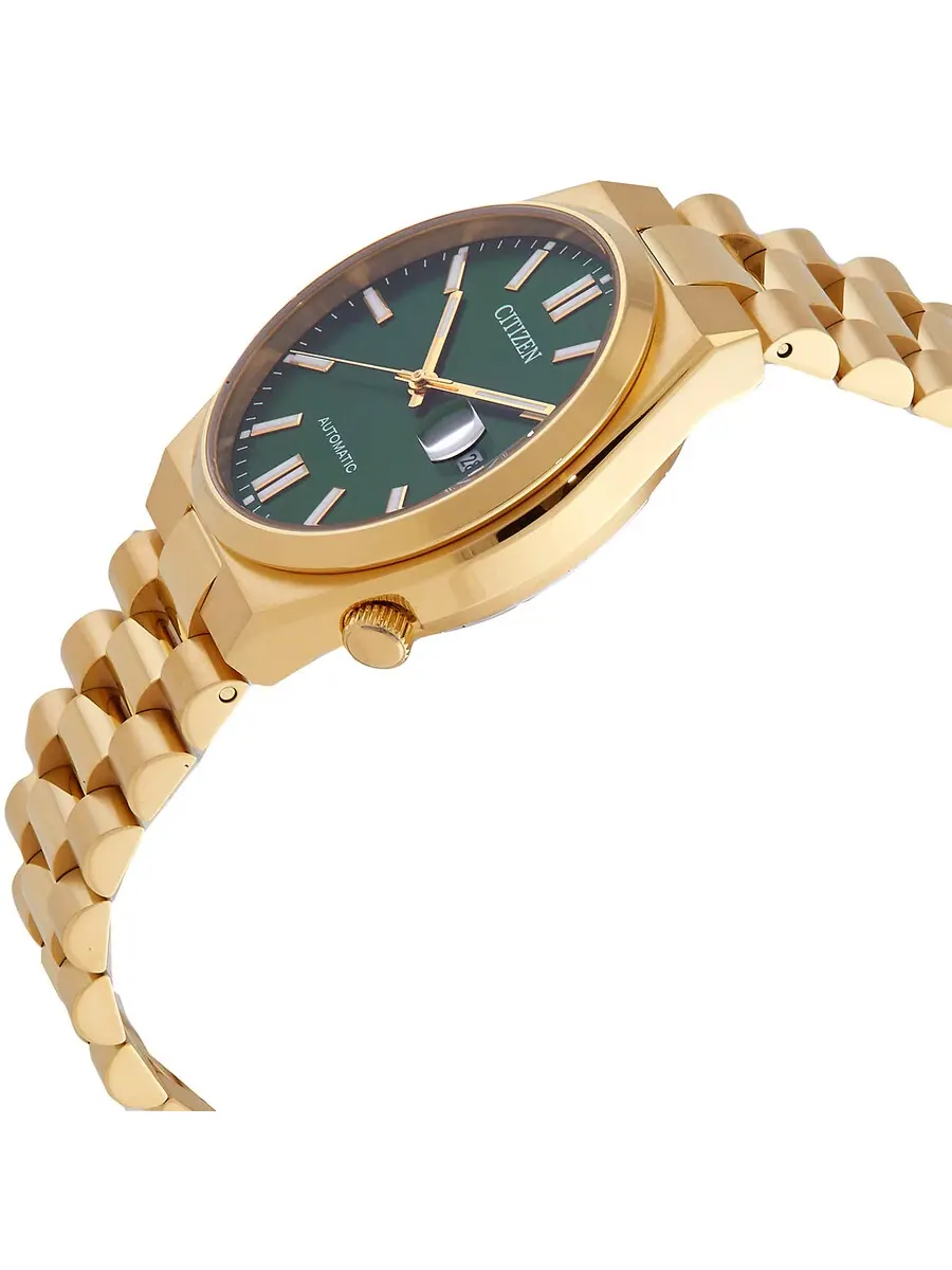 Часы Citizen Tsuyosa Automatic с зеленым солнечным циферблатом NJ0152-51X — изображение 2 из 3, оттенок золотистый