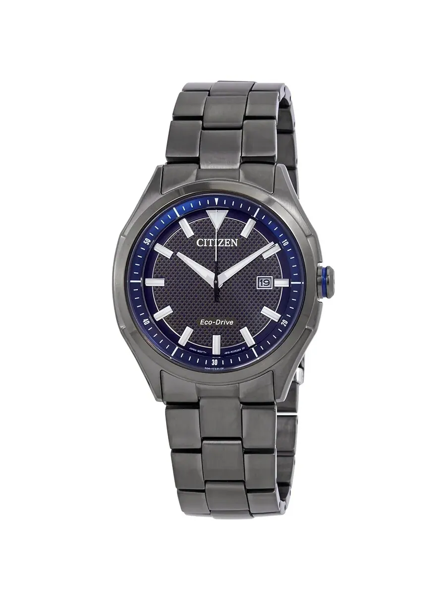 Мужские часы Citizen WDR Eco-Drive с синим циферблатом AW1147-52L — изображение 1 из 3, оттенок глубокий серый