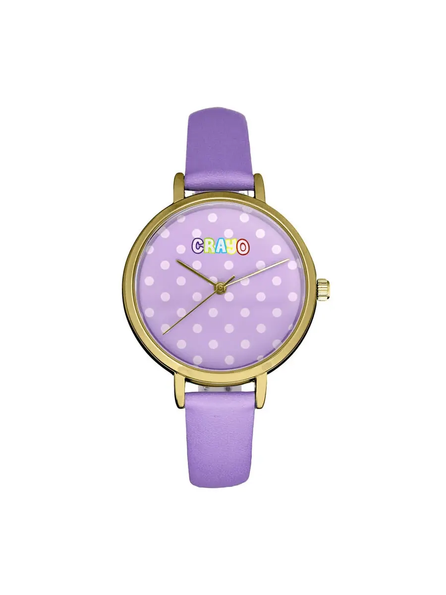 Часы унисекс Crayo Dot Quartz с фиолетовым циферблатом CRACR5904