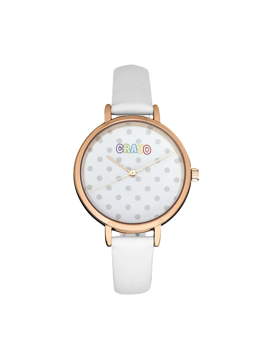 Часы унисекс Crayo Dot Quartz с белым циферблатом CRACR5905