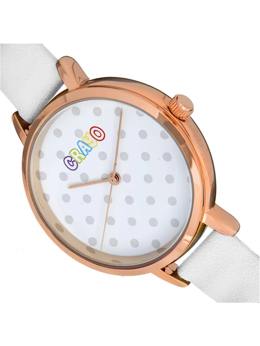 Часы унисекс Crayo Dot Quartz с белым циферблатом CRACR5905 — изображение 3 из 3, оттенок розовый золотистый