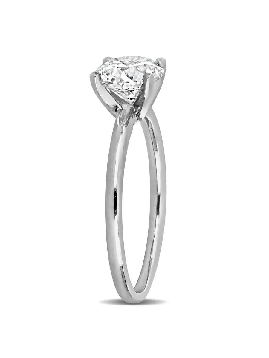 Созданное кольцо Forever 1 1/2CT TW с лабораторно выращенным бриллиантом-солитером для помолвки из — изображение 2 из 6