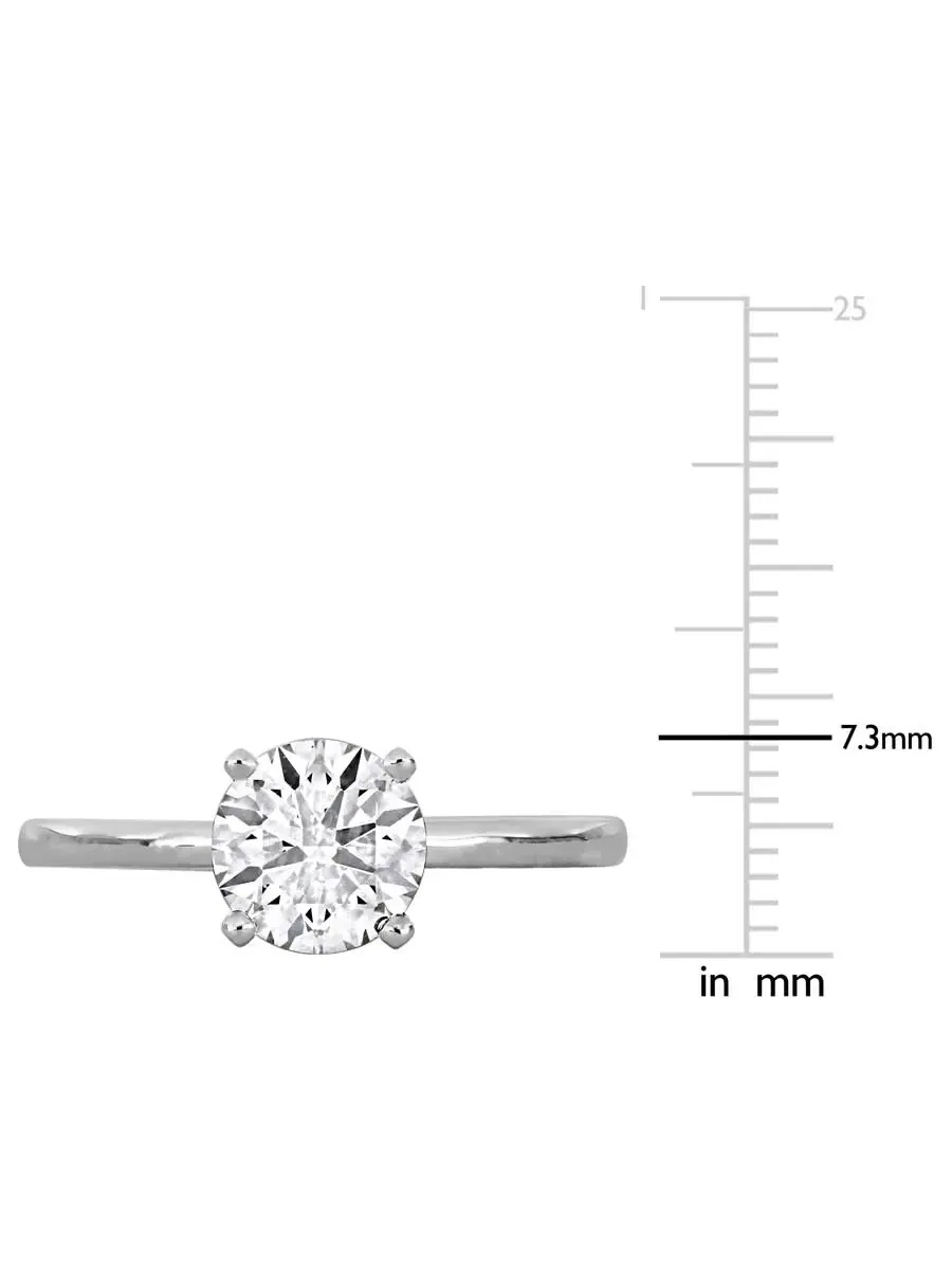 Созданное кольцо Forever 1 1/2CT TW с лабораторно выращенным бриллиантом-солитером для помолвки из — изображение 3 из 6